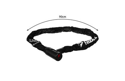 Zár lánc zár 90 cm, 6 mm, 2 kulcs
