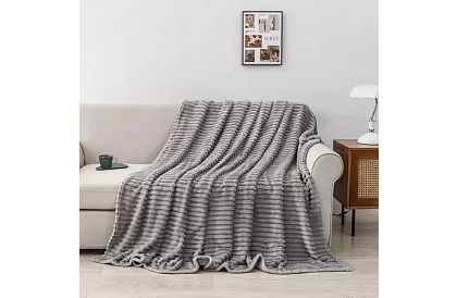 Deka 160 × 200 cm – szürke, mikroszál, prémium minőség