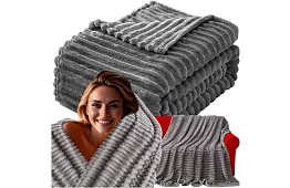 Deka 160 × 200 cm – szürke, mikroszál, prémium minőség