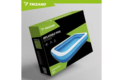 Felfújható kerti medence 262 × 175 cm – téglalap alakú medence