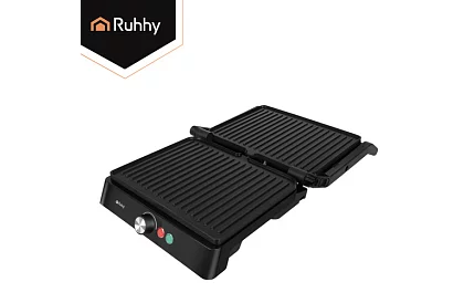 Elektromos kontaktgrill 2000 W – kihúzható grill hőmérséklet-szabályozással
