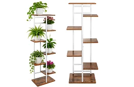 Elegáns fém virágtartó 120 × 42 × 23,5 cm – 7 szint