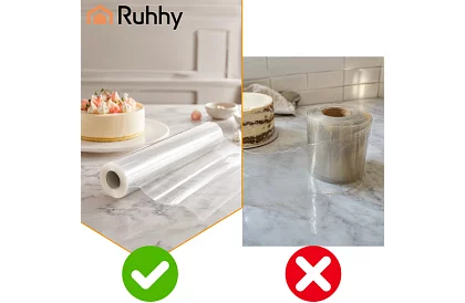 Erős peremfólia tortákhoz 20 cm × 10 m – cukrászfólia PET-ből magas tortákhoz és desszertekhez