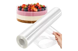 Erős peremfólia tortákhoz 20 cm × 10 m – cukrászfólia PET-ből magas tortákhoz és desszertekhez