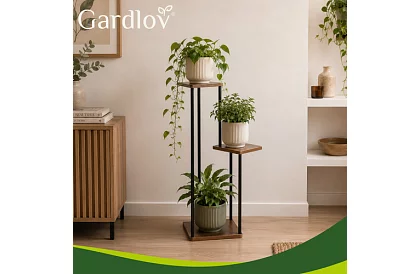 Virágos asztal 3 szintes 78 cm – virágtartó