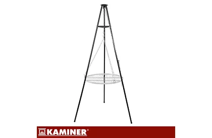 Kerti grill háromlábúval és függő rács 58 cm – kandalló tűzhely