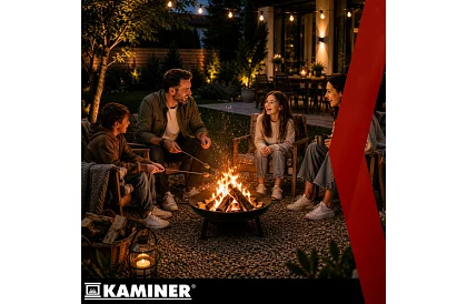 Kerti grill háromlábúval és függő rács 58 cm – kandalló tűzhely