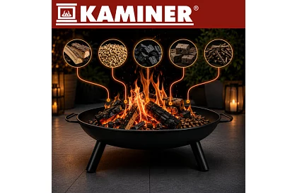 Kerti grill háromlábúval és függő rács 58 cm – kandalló tűzhely