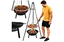 Kerti grill háromlábúval és függő rács 58 cm – kandalló tűzhely