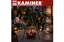 Kerti grill háromlábúval és függő rács 58 cm – kandalló tűzhely