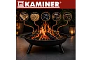 Kerti grill háromlábúval és függő rács 58 cm – kandalló tűzhely