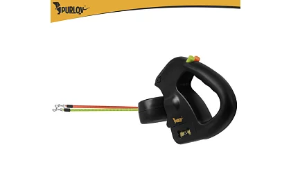 Automatikus dupla Flexi póráz lámpával 2 kuty számára – 2 × 3 m, LED világítás