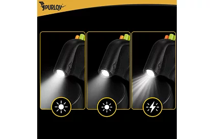 Automatikus dupla Flexi póráz lámpával 2 kuty számára – 2 × 3 m, LED világítás