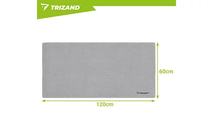 Gyorsan száradó mikroszálas törölköző 120 × 60 cm – szürke