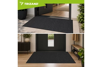 Bemeneti szőnyeg 80 × 120 cm csúszásgátló alsó résszel – szürke