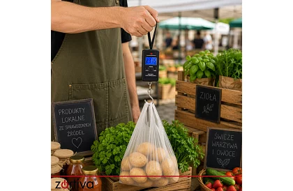 Elektronikus poggyász mérleg kampóval 40 kg