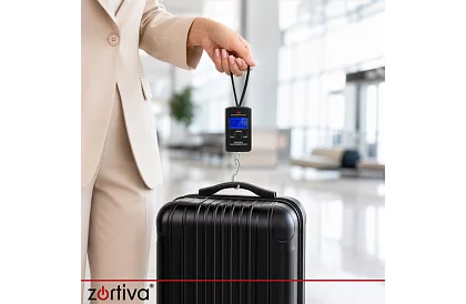 Elektronikus poggyász mérleg kampóval 40 kg