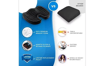 Ortopédiai üléspárna SolFit – ergonomikus üléspárna a kényelmes üléshez