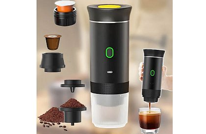 Hordozható 3 az 1-ben espresso kávéfőző 20 bar nyomással, USB-C-vel és vízmelegítéssel
