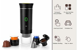 Hordozható 3 az 1-ben espresso kávéfőző 20 bar nyomással, USB-C-vel és vízmelegítéssel