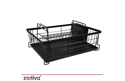 Csepegtető edényekhez, kétszintes, nagy 43 cm - fekete evőeszköztartóval