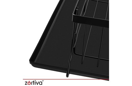 Csepegtető edényekhez, kétszintes, nagy 43 cm - fekete evőeszköztartóval