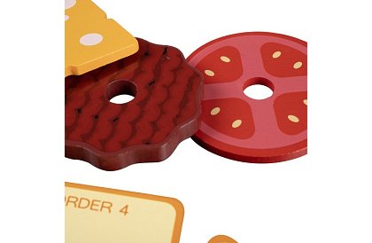 Fa díszítő Burger – oktató játék a motorikus készségek és a logikai gondolkodás fejlesztésére
