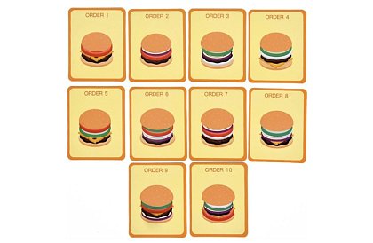 Fa díszítő Burger – oktató játék a motorikus készségek és a logikai gondolkodás fejlesztésére