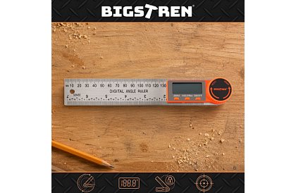 Digitális elektronikus szögmérő 360°, 200 mm LCD-vel – pontos szögmérés