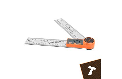 Digitális elektronikus szögmérő 360°, 200 mm LCD-vel – pontos szögmérés