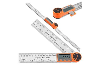 Digitális elektronikus szögmérő 360°, 200 mm LCD-vel – pontos szögmérés