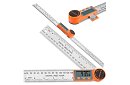 Digitális elektronikus szögmérő 360°, 200 mm LCD-vel – pontos szögmérés