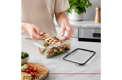 Étel tárolók 12 db, 5 méretben, mikrohullámú sütőbe, mosogatógépbe és fagyasztóba