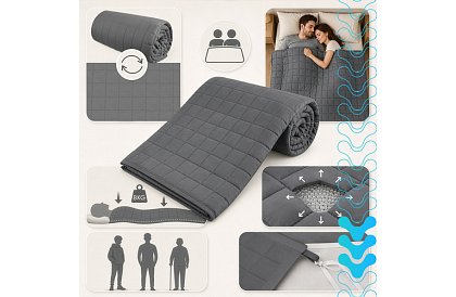 Zsúlyozott antistressz takaró - Sensory Gray 8 kg, 200 × 150 cm