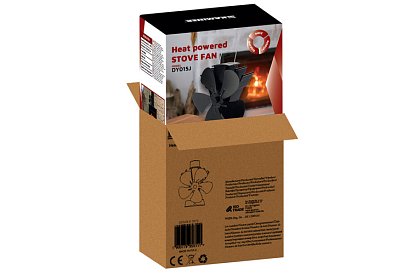Kályhás ötlapátos ventilátor KAMINER - hővel hajtva