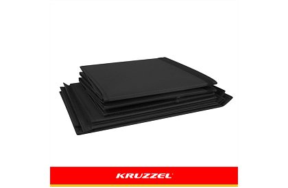 XXL játékos láda 132 l fedéllel, fekete szervező 94 cm