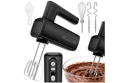 Kézi mixer 800 W, 5 sebesség, Turbo, dagasztó kampók