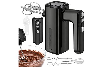 Kézi mixer 800 W, 5 sebesség, Turbo, dagasztó kampók