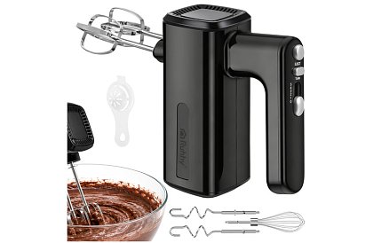 Kézi mixer 800 W, 5 sebesség, Turbo, dagasztó kampók