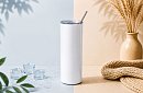 Utazási termoszivár 590 ml – minimalista fehér