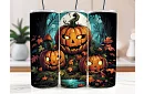 Utazási termoszivár 590 ml – Halloween tökök az erdőben 03