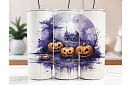 Utazási termoszivár 590 ml – Halloween-i kísérteties ház és tök 04