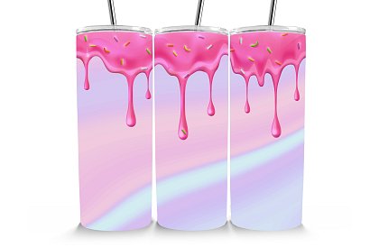 Utazási termoszivár 590 ml – Édes rózsaszín máz szórással 14