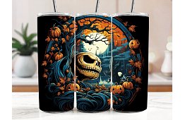 Utazási termoszivár 590 ml – Halloween király Jack és tök 27