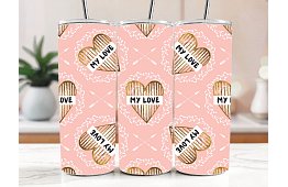 Utazási termoszivár 590 ml – Arany szív My Love 56
