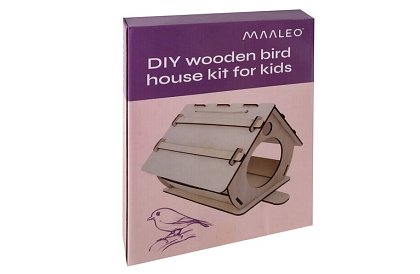 Fa DIY madárcső a madaraknak, összeszerelésre és festésre