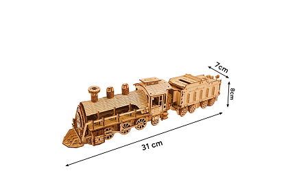 3D fa puzzle - Gőzmozdony tenderrel