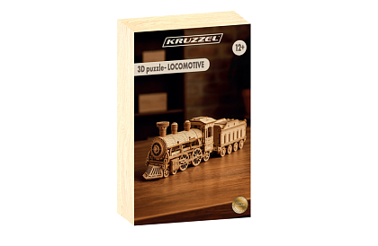 3D fa puzzle - Gőzmozdony tenderrel