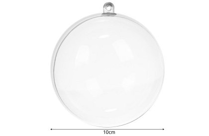 Akril karácsonyi díszek dekorálásra és töltésre, 10 cm, 10 db