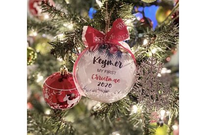 Akril karácsonyi díszek dekorálásra és töltésre, 10 cm, 10 db